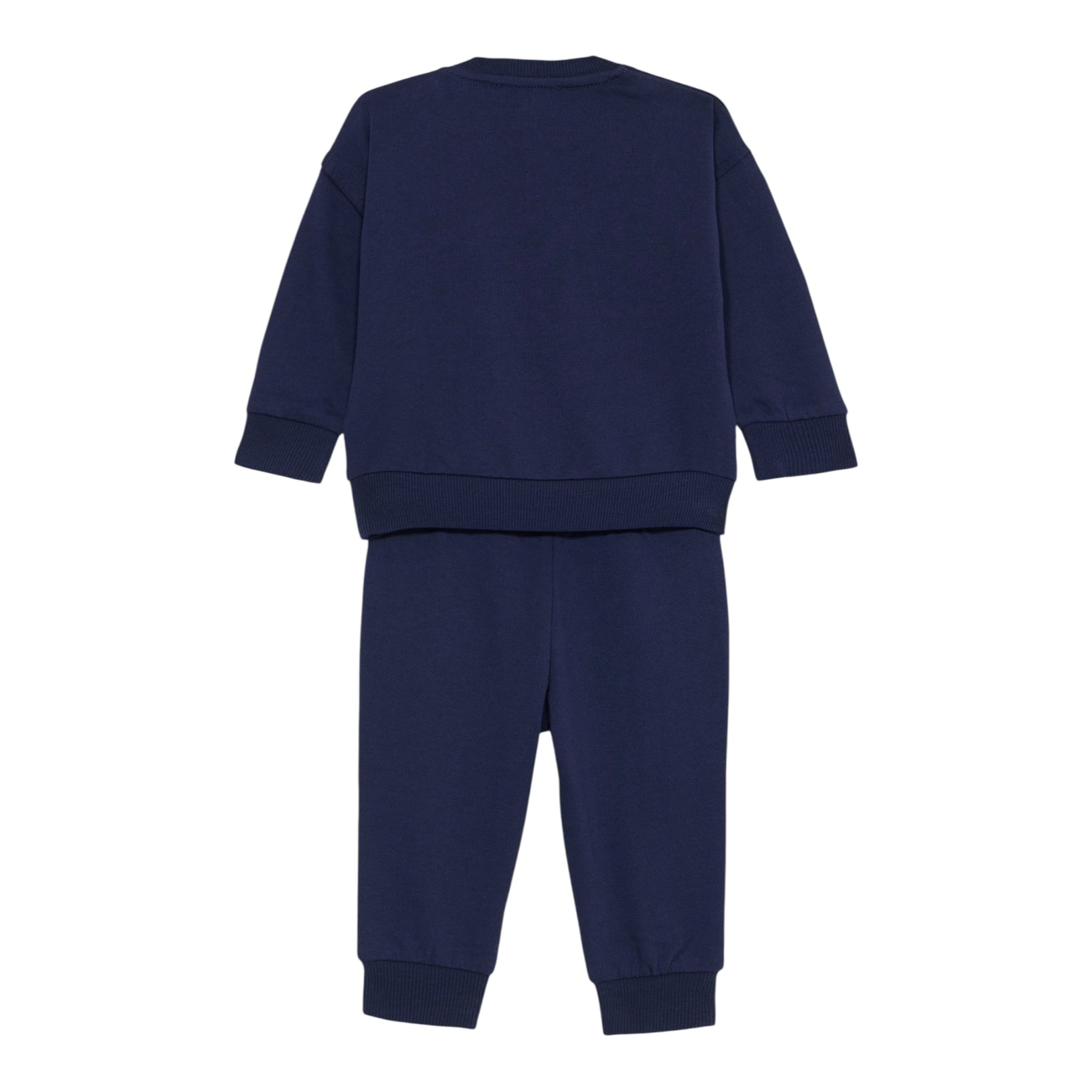 Moschino Completo 2 Pezzi Felpa-Pantalone tinta unita Blu per Neonato MRK039N BLU MOSCHINO 