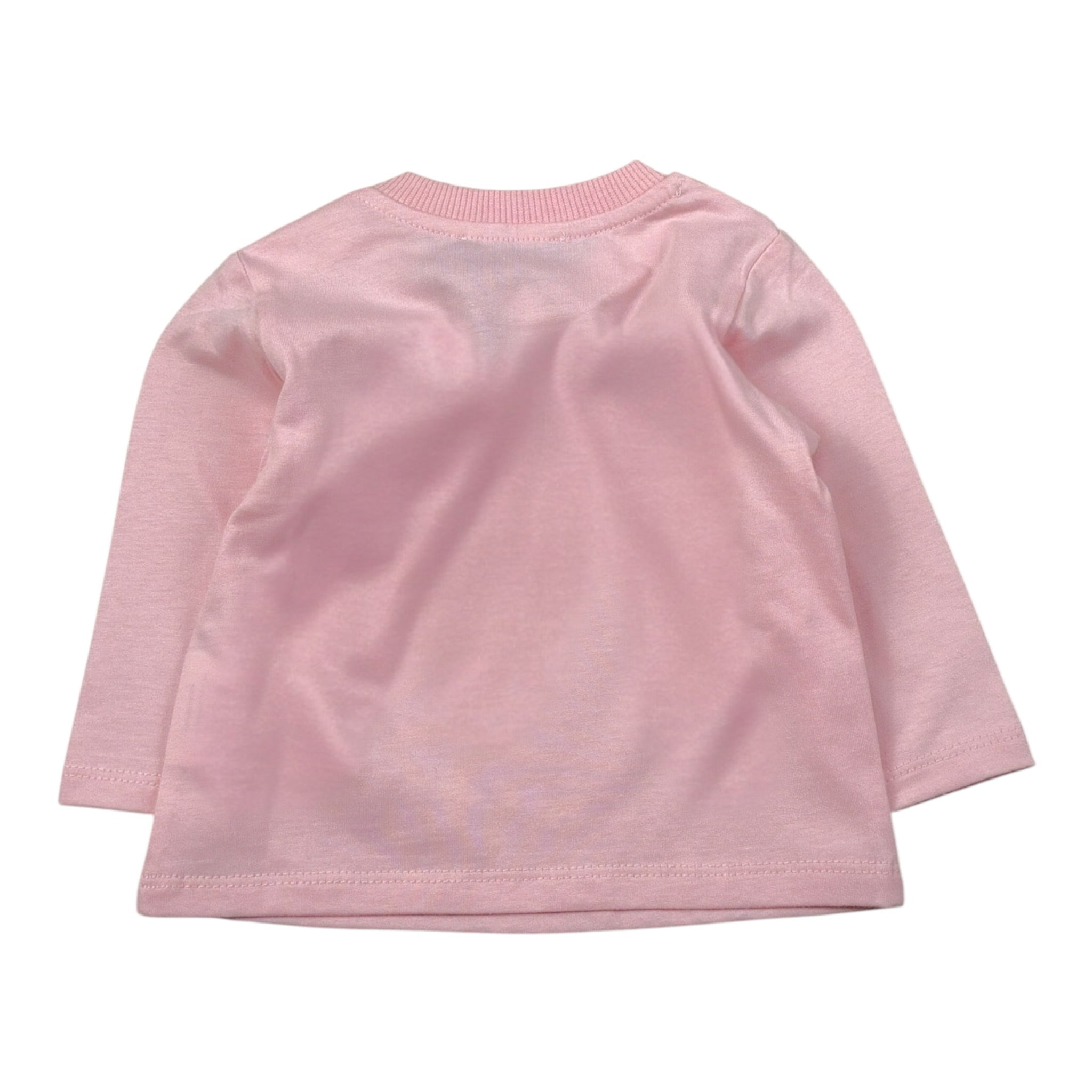 Moschino Shirt tinta unita con Stampa Rosa per Neonata MSO014 ROSA MOSCHINO 