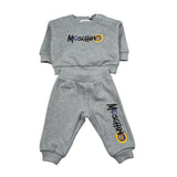 Moschino Complwto 2 Pezzi Felpa-Pantalone tinta unita Grigio per Neonato MTK039 GRIGIO MOSCHINO 