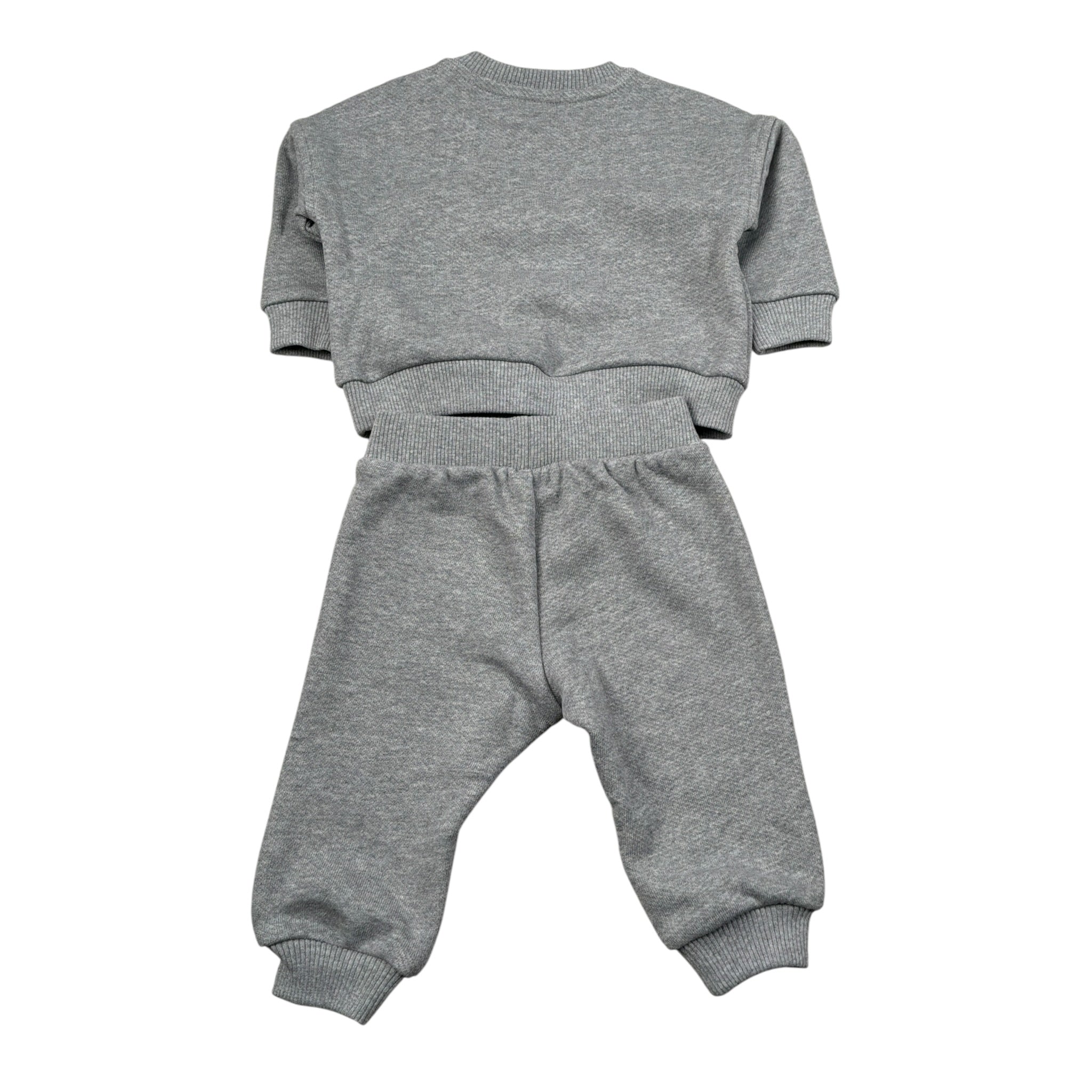 Moschino Complwto 2 Pezzi Felpa-Pantalone tinta unita Grigio per Neonato MTK039 GRIGIO MOSCHINO 