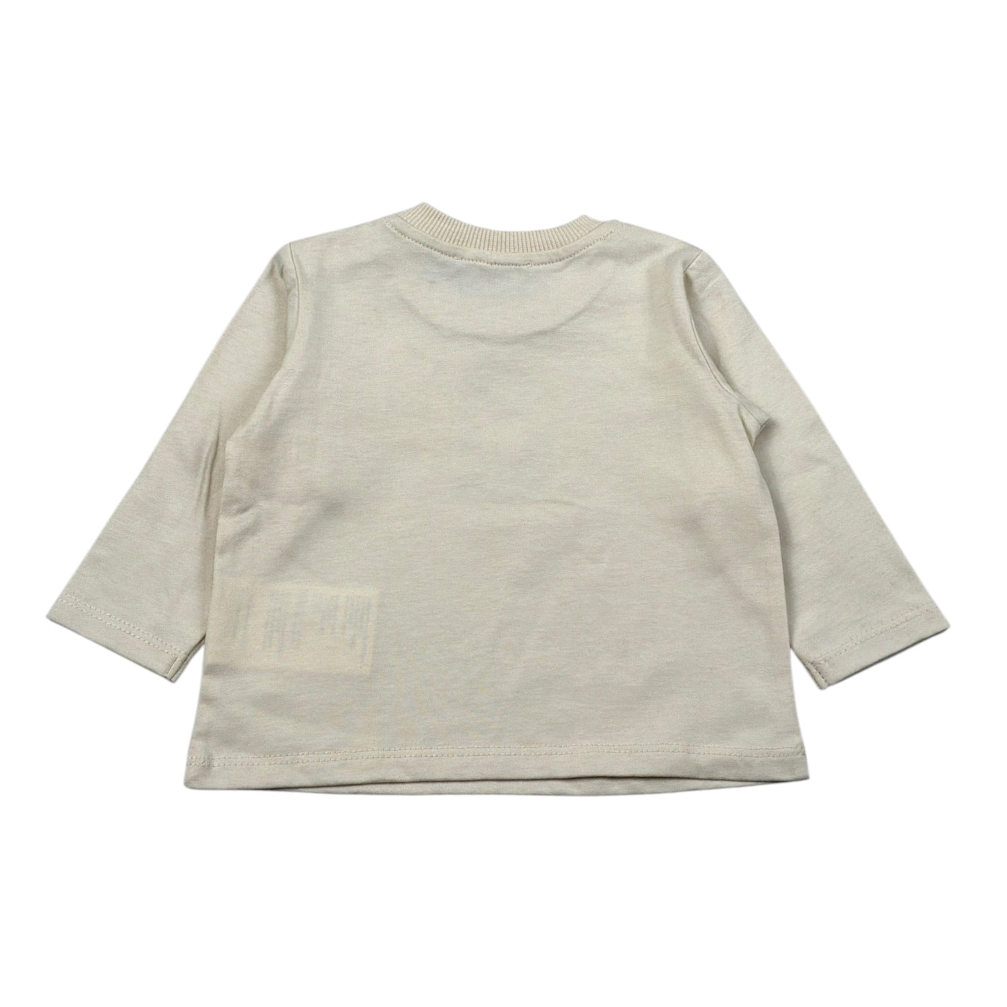 Moschino Shirt Girocollo tinta unita con Stampa Beige per Neonato MTO014 BEIGE MOSCHINO 