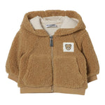 Moschino Giubbino Iteddy tinta unita con Zip E Cappuccio Cammello per Neonato MUA008X CAMMELLO MOSCHINO 