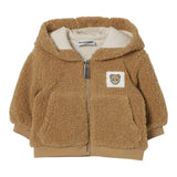 Moschino Giubbino Iteddy tinta unita con Zip E Cappuccio Cammello per Neonato MUA008X CAMMELLO MOSCHINO 