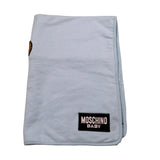 Moschino Coperta tinta unita con Orso Azzurro per Neonato MUB00N AZZURRO MOSCHINO 