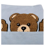 Moschino Coperta tinta unita con Orso Azzurro per Neonato MUB00N AZZURRO MOSCHINO 