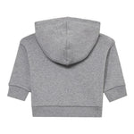 Moschino Felpa Chiusa Tinta Nita con Cappuccio E Logo Grigio per Neonato MUF05Z GRIGIO MOSCHINO 