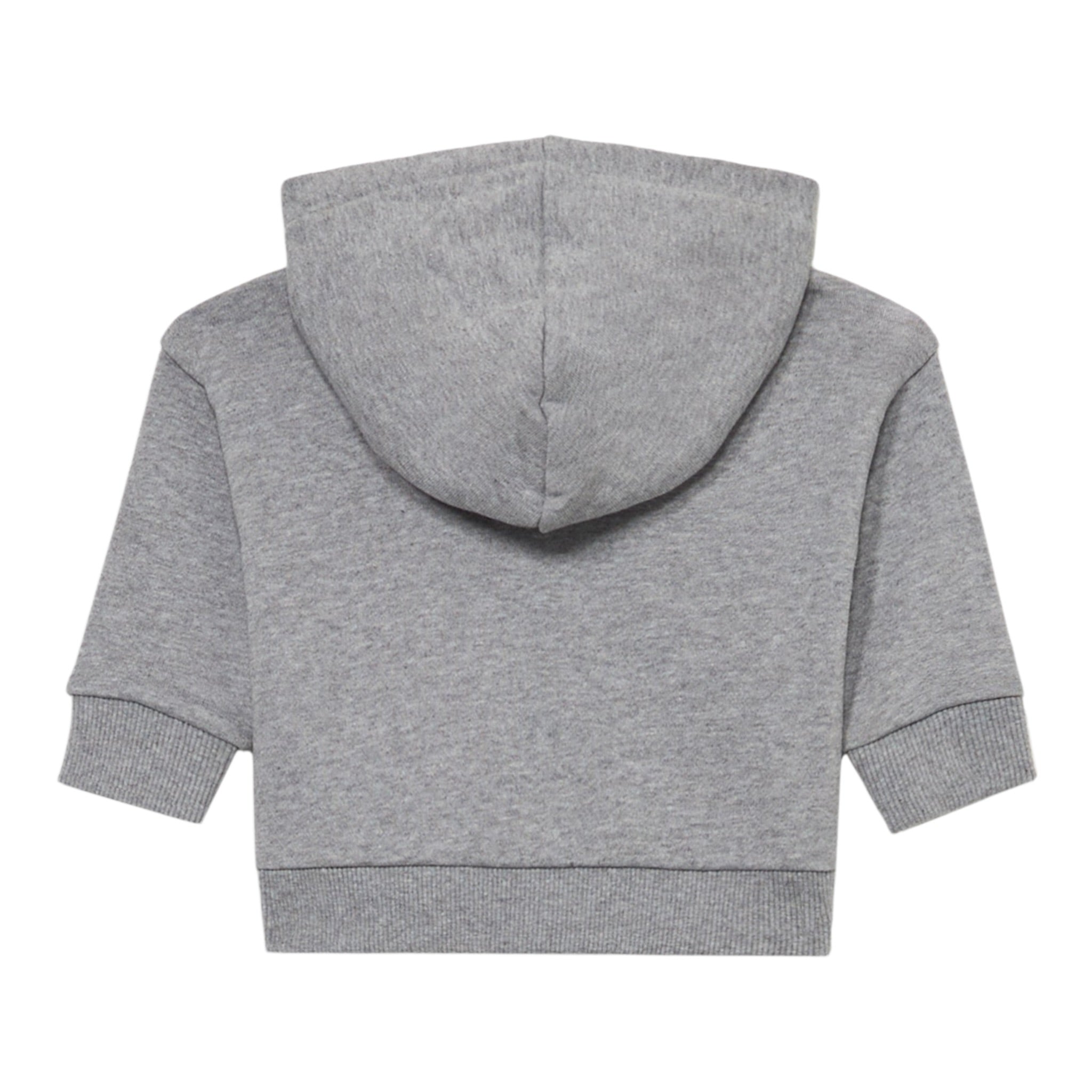 Moschino Felpa Chiusa Tinta Nita con Cappuccio E Logo Grigio per Neonato MUF05Z GRIGIO MOSCHINO 