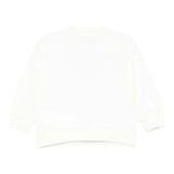 Moschino Felpa Chiusa Girocollo tinta unita con Stampa Bianco per Neonato MUF064 BIANCO MOSCHINO 