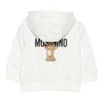 Moschino Felpa con Zip E Cappuccio tinta unita Bianco per Neonato MUF065 BIANCO MOSCHINO 