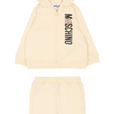 Moschino Completo 2Pz Felpa-Pantalone Beige per Bambino MUK05DMJ BEIGE MOSCHINO 