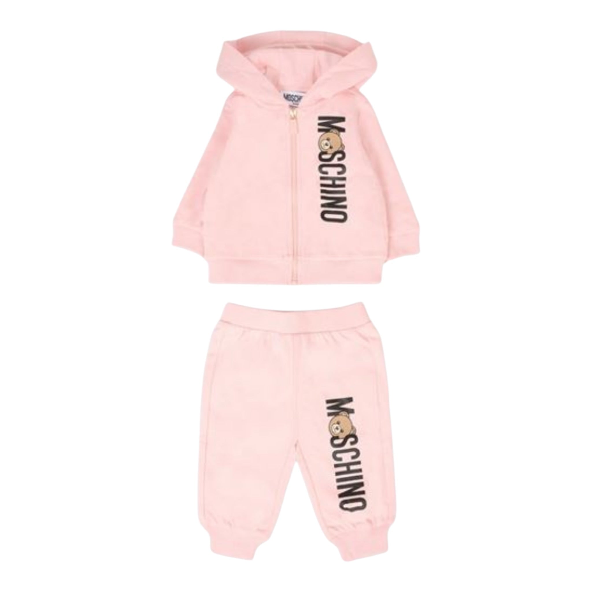 Moschino Completo 2Pz Felpa-Pantalone Rosa per Neonata MUK05D ROSA MOSCHINO 