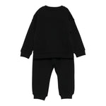 Moschino Completo 2 Pezzi Felpa-Pantalone tinta unita Nero per Neonato MUK05F NERO MOSCHINO 