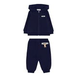 Moschino Completo 2 Pezzi Felpa-Pantalone tinta unita Blu per Neonato MUK05GO BLU MOSCHINO 