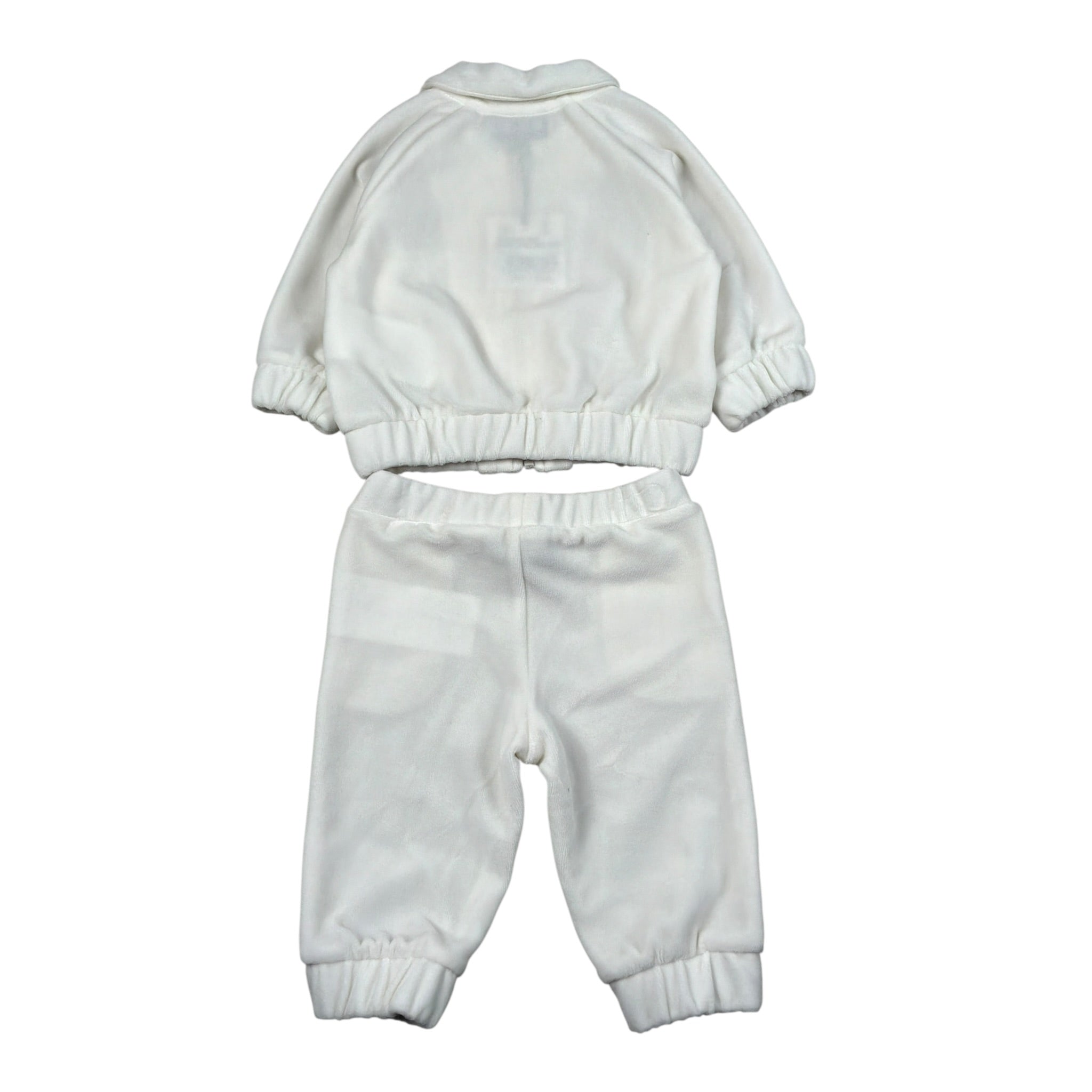 Moschino Completo 2 Pezzi Felpa-Pantalone tinta unita In Ciniglia Panna per Neonato MUK05O PANNA MOSCHINO 