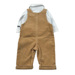 Moschino Completo 2 Pezzi Camicia.Salopette Cammello per Neonato MUK05Q CAMMELLO MOSCHINO 