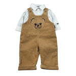 Moschino Completo 2 Pezzi Camicia.Salopette Cammello per Neonato MUK05Q CAMMELLO MOSCHINO 