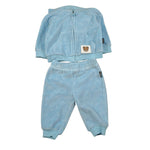 Moschino Completo 2Pz Felpa-Pantalone In Ciniglia Azzurro per Neonato MUK05R AZZURRO MOSCHINO 