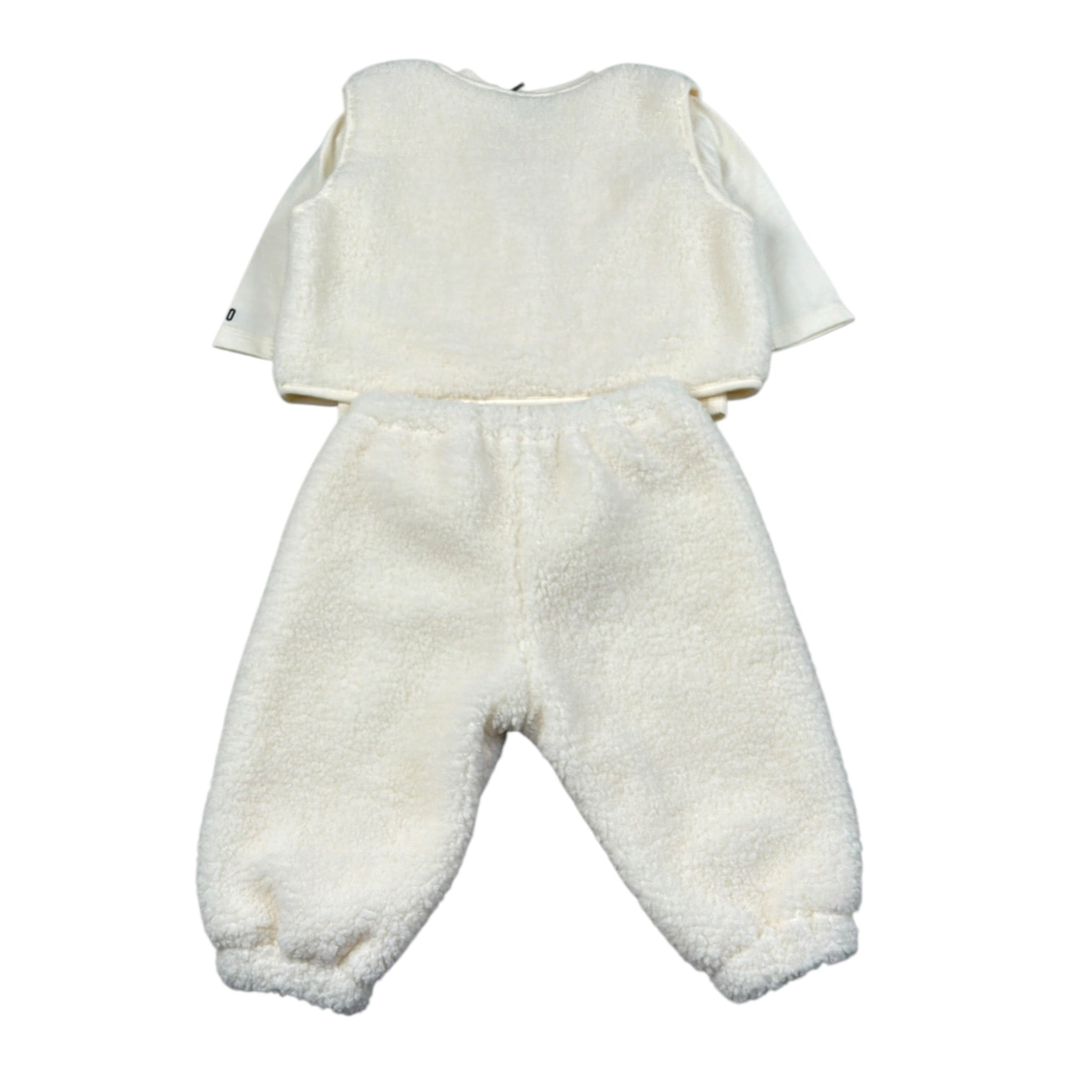 Moschino Completo 3 Pezzi Shirt-Gilet-Pantalone tinta unita Panna per Neonato MUK05T PANNA MOSCHINO 