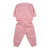 Moschino Completo 2Pz Felpa-Pantalone tinta unita con Stampa Rosa per Neonata MUK05V ROSA MOSCHINO 