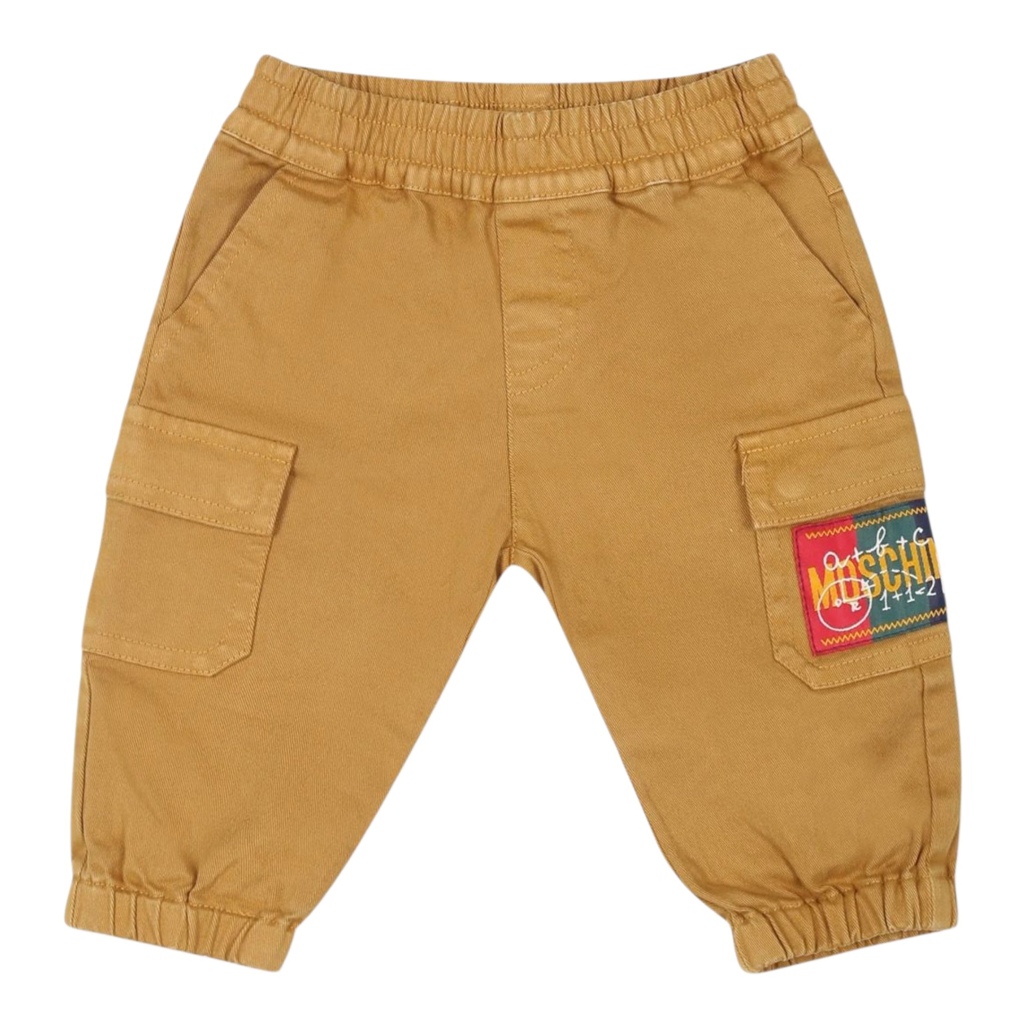 Moschino Pantalone tinta unita con Elastico In Vita Cammello per Neonato MUP052 CAMMELLO MOSCHINO 