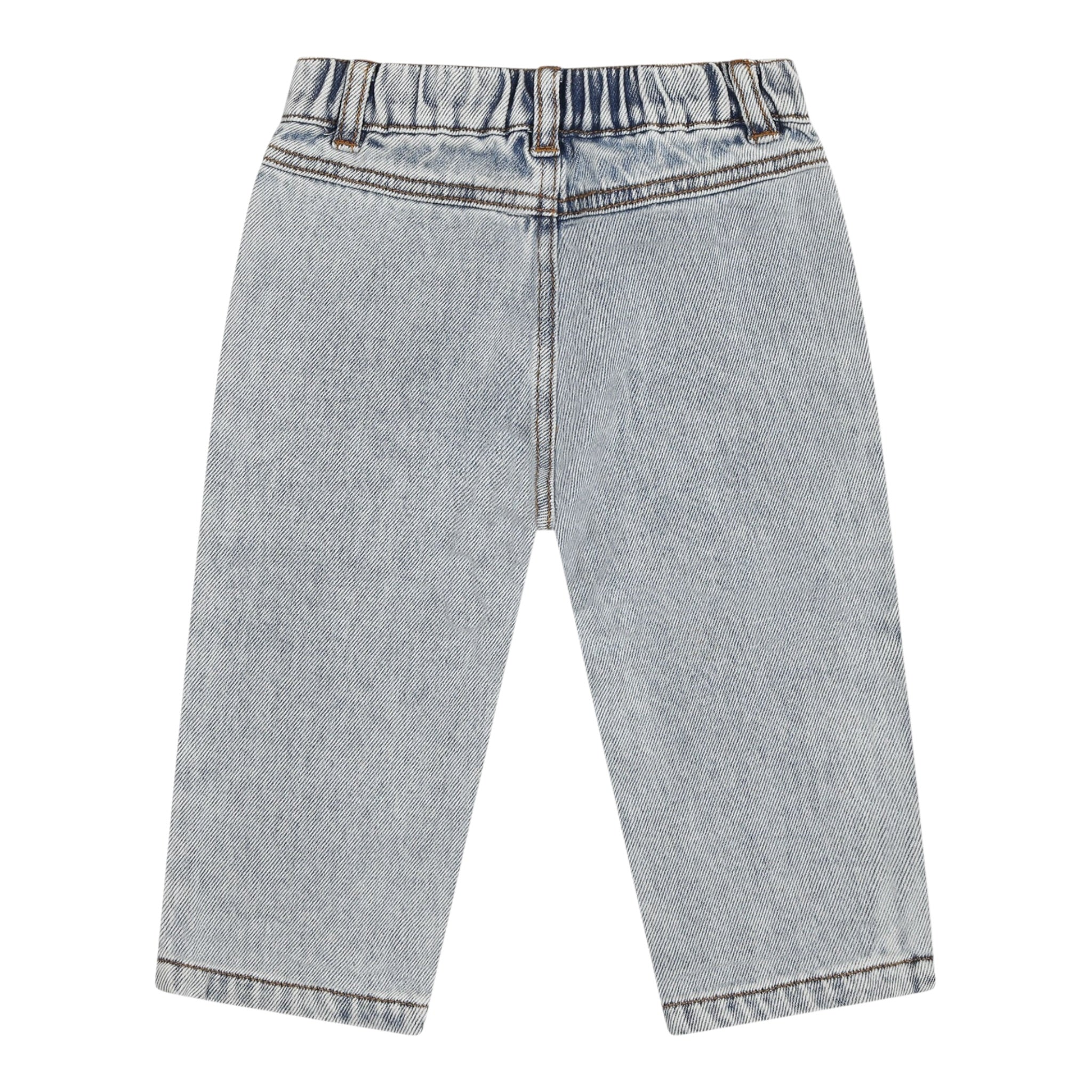 Moschino Jeans tinta unita con Elastico In Vita Azzurro per Neonato MUP05A AZZURRO MOSCHINO 