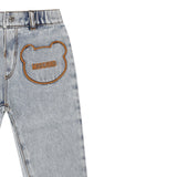 Moschino Jeans tinta unita con Elastico In Vita Azzurro per Neonato MUP05A AZZURRO MOSCHINO 