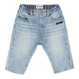 Moschino Jeans tinta unita con Elastico In Vita Azzurro per Neonato MUP05H AZZURRO MOSCHINO 