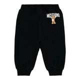 Moschino Pantalone Tuta tinta unita con Logo Nero per Neonato MUP05P NERO MOSCHINO 
