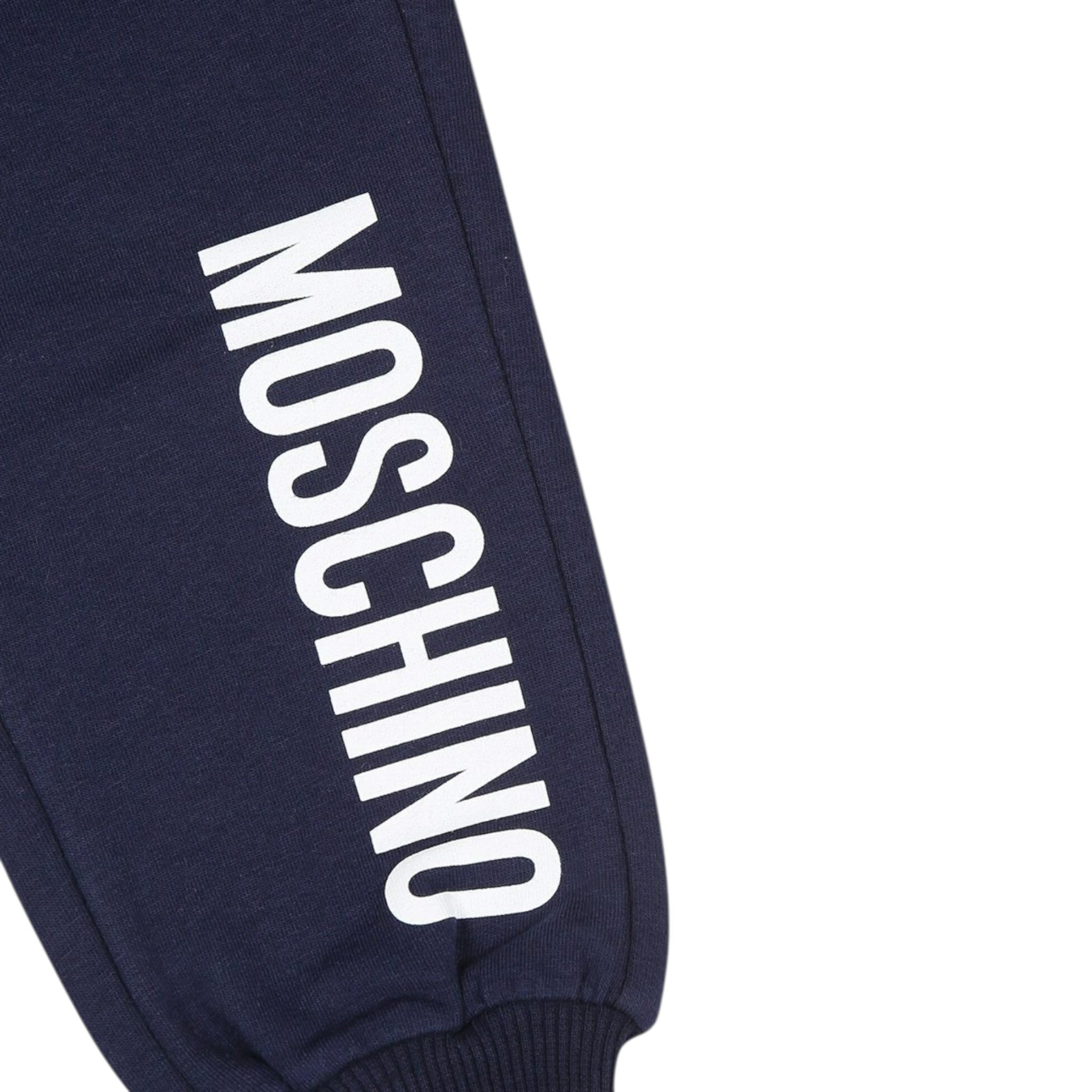 Moschino Pantalone Tuta tinta unita con Logo Blu per Neonato MUP05Q BLU MOSCHINO 