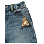 Moschino Jeans tinta unita con Elastico In Vita Azzurro per Neonato MUP05Z AZZURRO MOSCHINO 