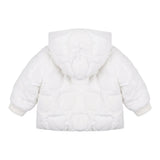 Moschino Giubbino tinta unita con Cappuccio E Bottoni Bianco per Neonato MUS030 BIANCO MOSCHINO 
