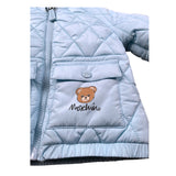 Moschino Giubbino tinta unita con Logo Azzurro per Neonato MUS036 AZZURRO MOSCHINO 