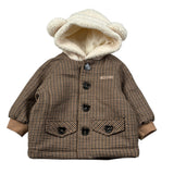Moschino Cappotto Stampa Fantasia con Cappuccio Marrone per Neonato MUS037 MARRONE MOSCHINO 