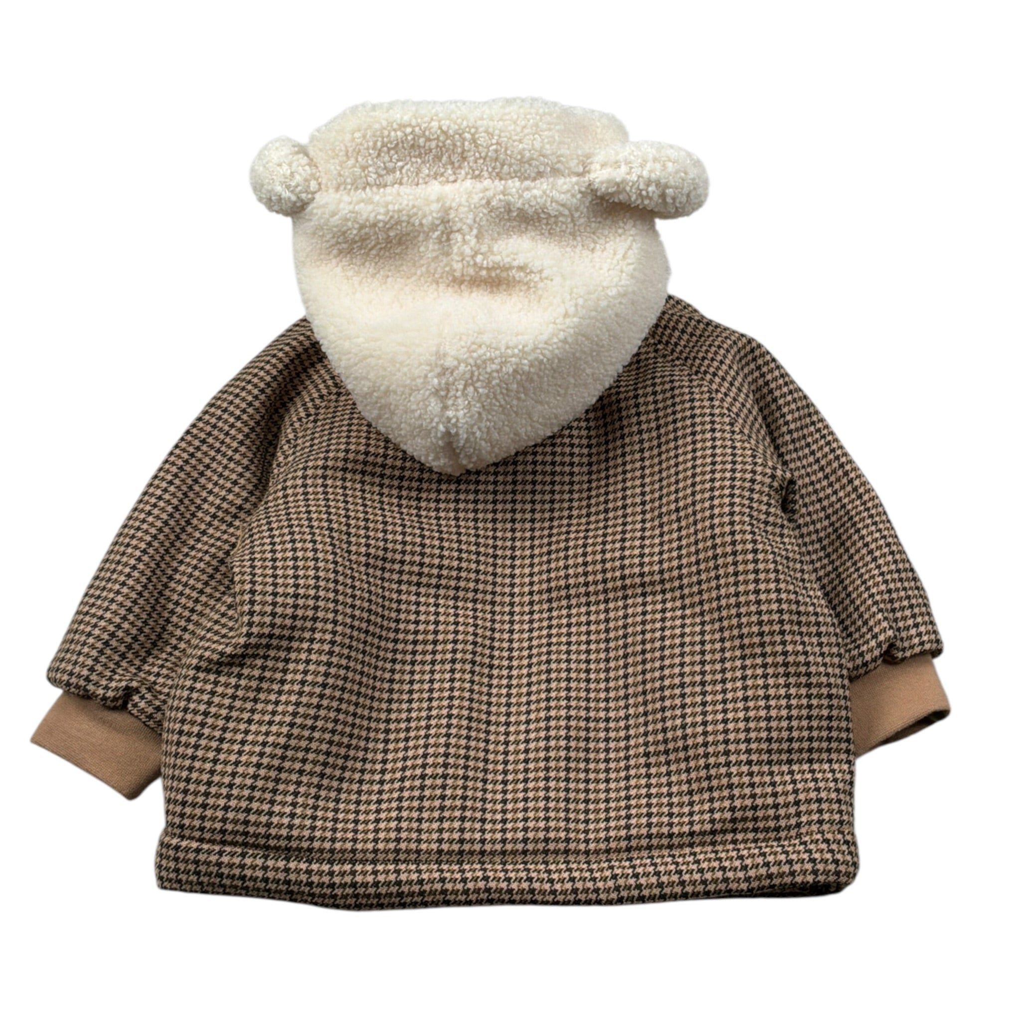 Moschino Cappotto Stampa Fantasia con Cappuccio Marrone per Neonato MUS037 MARRONE MOSCHINO 