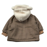 Moschino Cappotto Stampa Fantasia con Cappuccio Marrone per Neonato MUS037 MARRONE MOSCHINO 