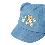 Moschino Berretto tinta unita In Denim Azzurro per Neonato MUX057 AZZURRO MOSCHINO 