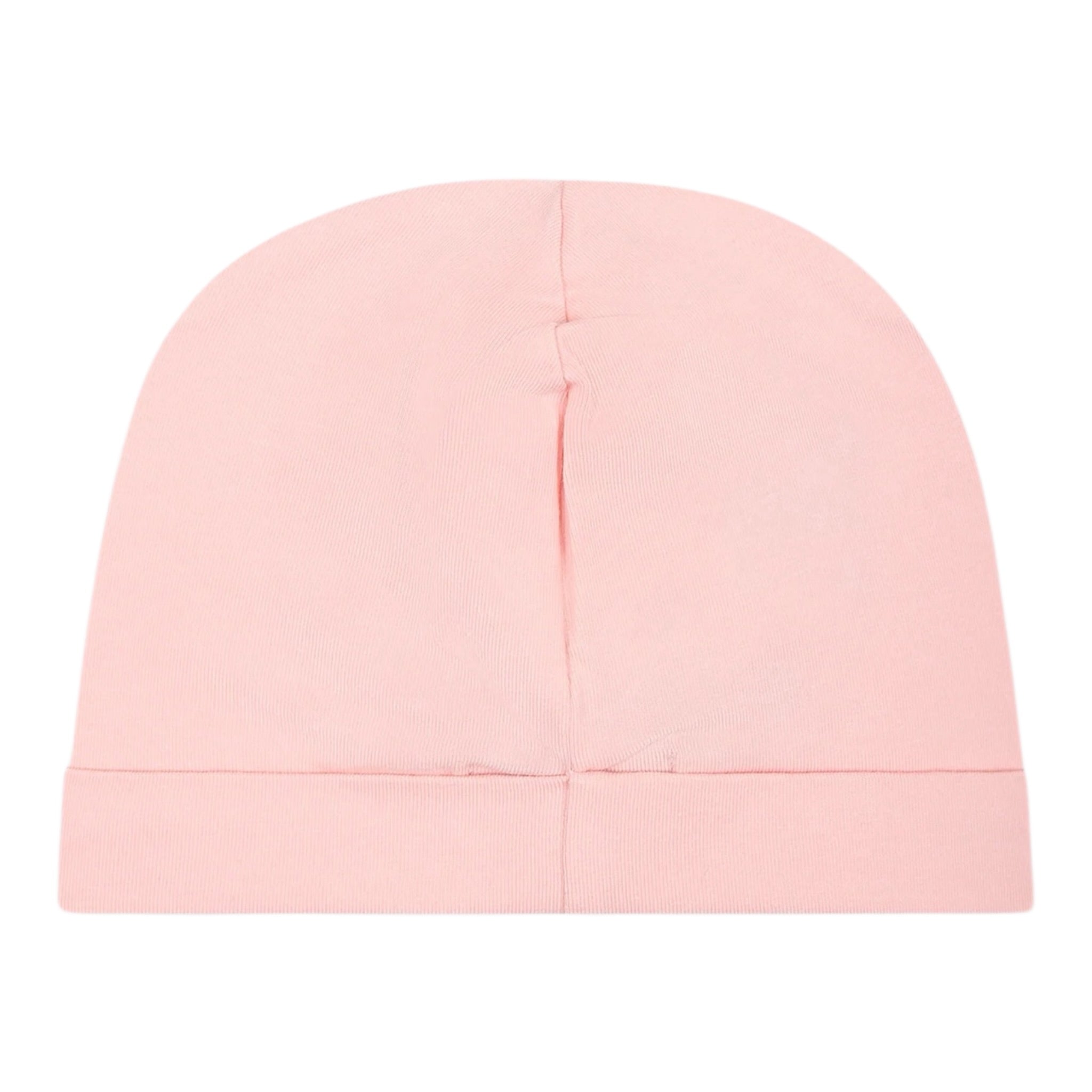 Moschino Cappello tinta unita con Logo Rosa per Neonata MUX05A ROSA MOSCHINO 