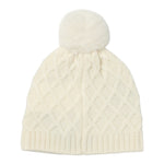 Moschino Cappello tinta unita con Logo Panna per Neonato MUX05J PANNA MOSCHINO 