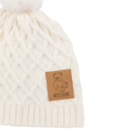 Moschino Cappello tinta unita con Logo Panna per Neonato MUX05J PANNA MOSCHINO 
