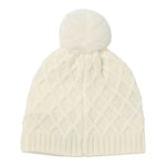 Moschino Cappello tinta unita con Logo Panna per Neonato MUX05JX PANNA MOSCHINO 