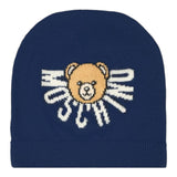 Moschino Cappello tinta unita con Ricamo Logo Blu per Neonato MUX05K BLU MOSCHINO 