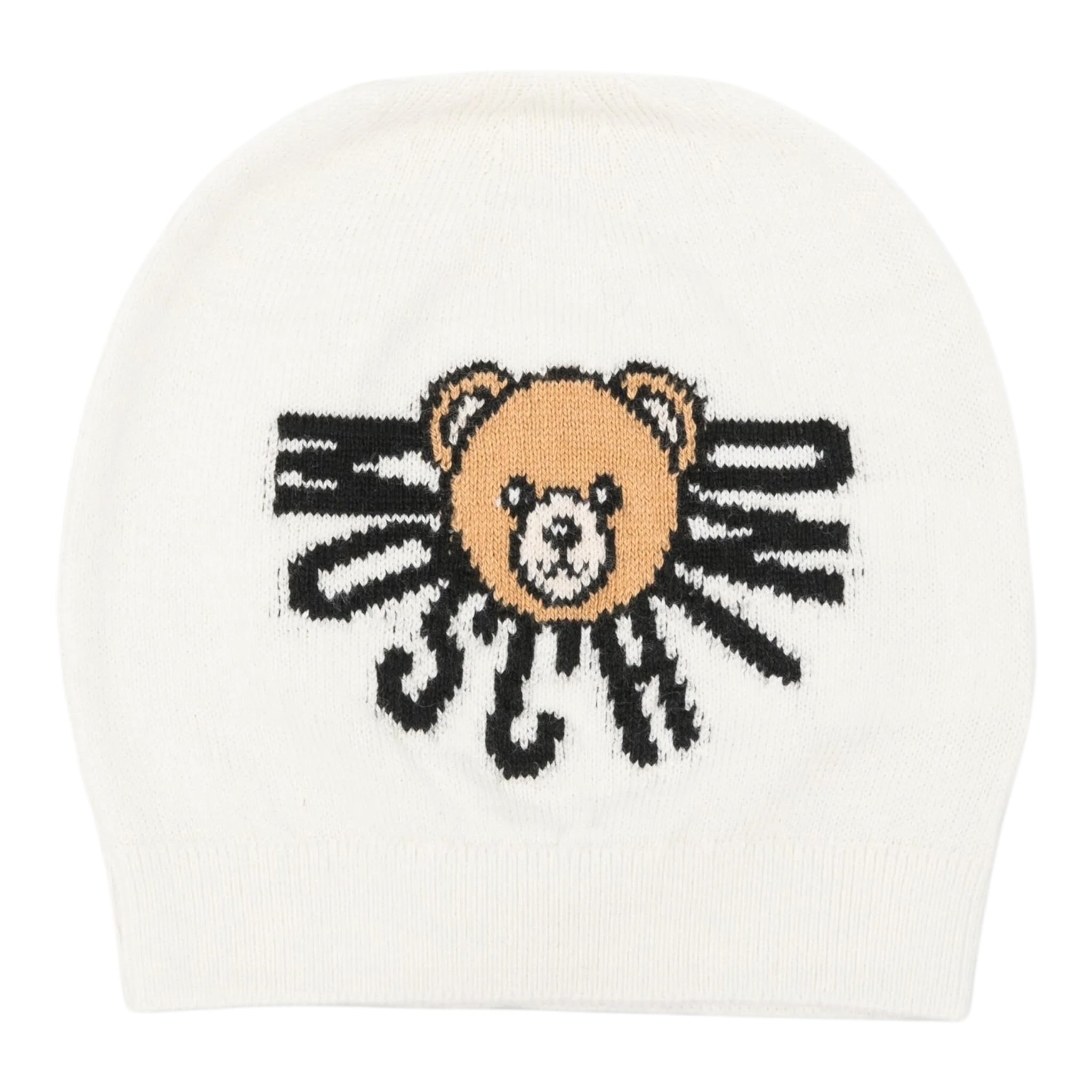 Moschino Cappello tinta unita con Ricamo Logo Panna per Neonato MUX05K PANNA MOSCHINO 