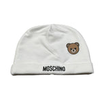 Moschino Cappello tinta unita con Logo Bianco per Neonato MUX05LXX BIANCO MOSCHINO 