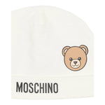 Moschino Cappello tinta unita con Logo Bianco per Neonato MUX05U BIANCO MOSCHINO 