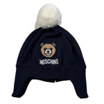 Moschino Cappello tinta unita con Logo Blu per Neonato MUX064 BLU MOSCHINO 