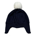 Moschino Cappello tinta unita con Logo Blu per Neonato MUX064 BLU MOSCHINO 