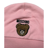 Moschino Cappello tinta unita con Logo Rosa per Neonata MUX065 ROSA MOSCHINO 