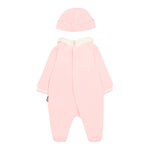 Moschino Tutina Manica Lunga tinta unita con Cappello Rosa per Neonata MUY08H ROSA MOSCHINO 