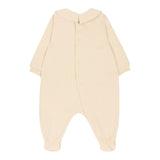 Moschino Tutina Manica Lunga tinta unita con Logo Beige per Neonato MUY08J BEIGE MOSCHINO 