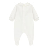 Moschino Tutina Manica Lunga tinta unita con Logo Bianco per Neonato MUY08JXX BIANCO MOSCHINO 